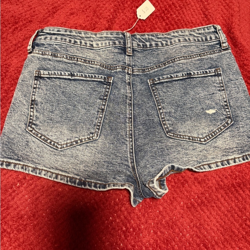 SO Blue Distressed Jean Shorts - Picture 2 of 3